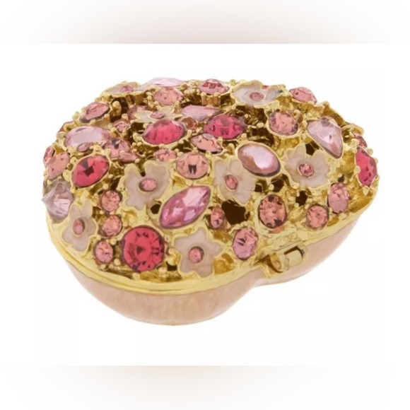 New Pink Floral Rhinestone Jewelry Box - Picture 6 of 10